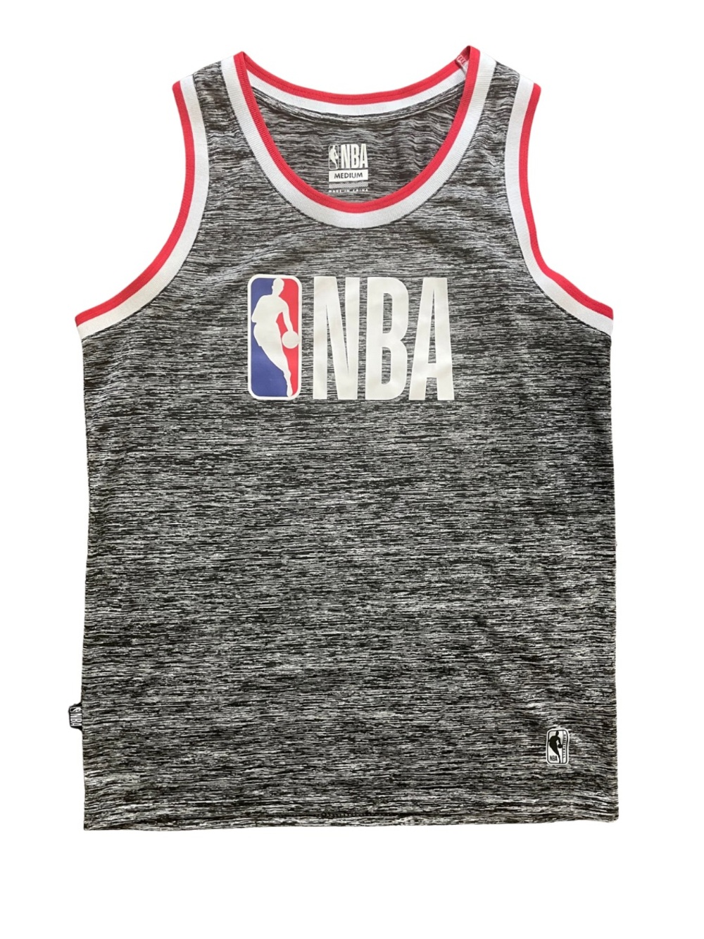 NBA Basketball Gray Tank Top with Official Logo
